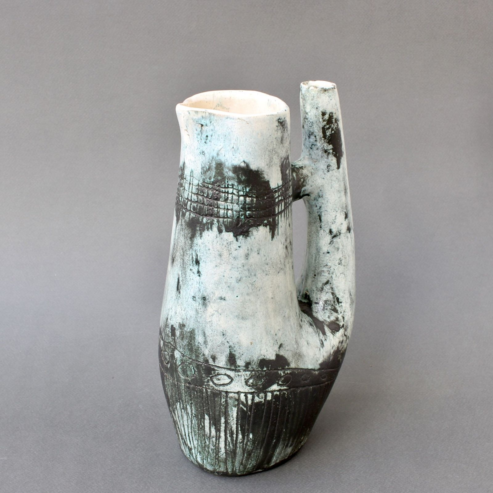 Mid Century French Ceramic Vase By Jacques Blin (Circa 1950s) photo vintage