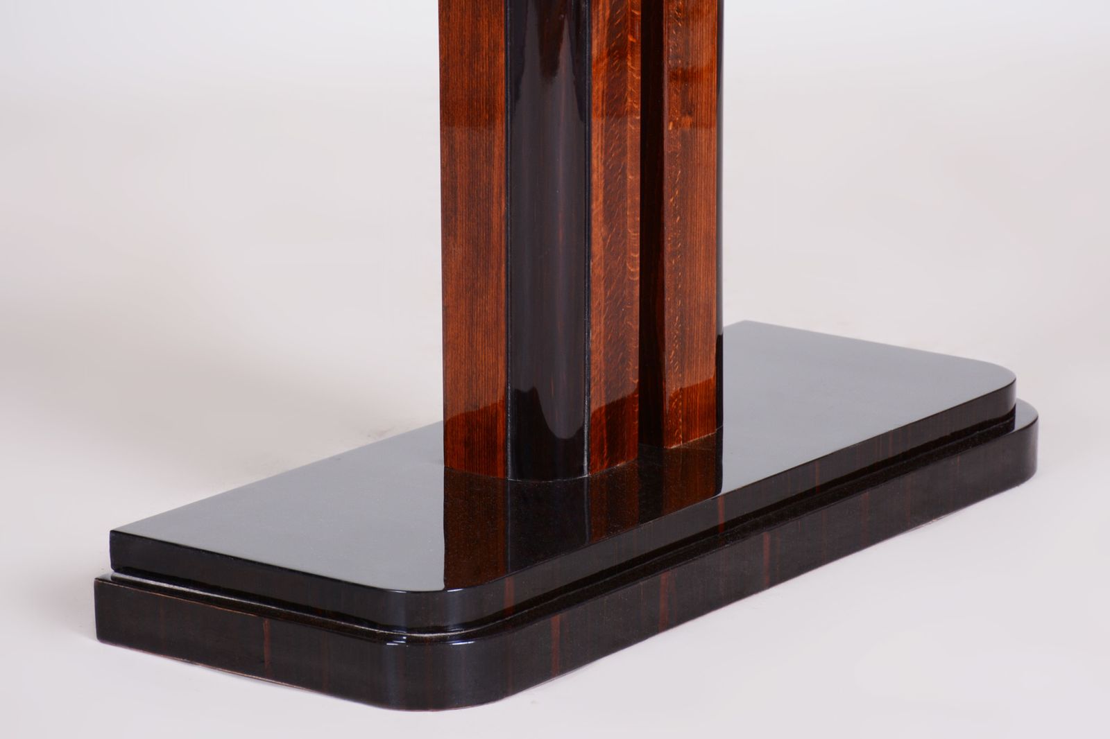 3550.0 Pair Of Unique French Artdeco Bed Side Tables, High Gloss, Makasar, 1920s photo
