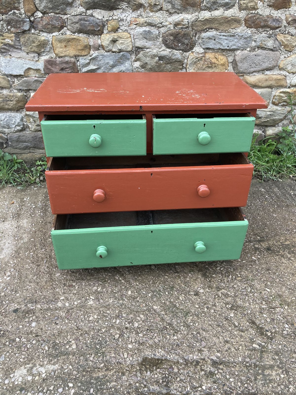 Victorian Painted Pine Chest Of Drawers photo furniture
