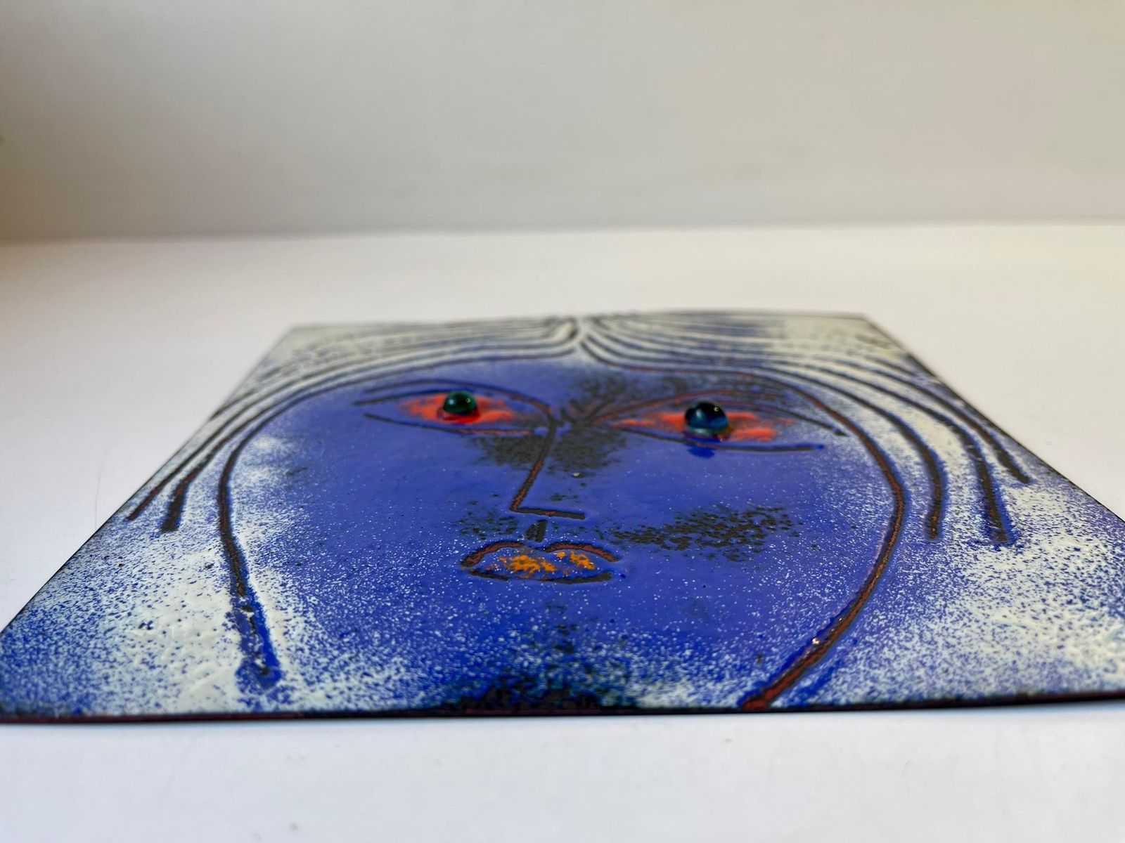 Modernist Enamel Art Work By Jacob Hull 1970s photo Art