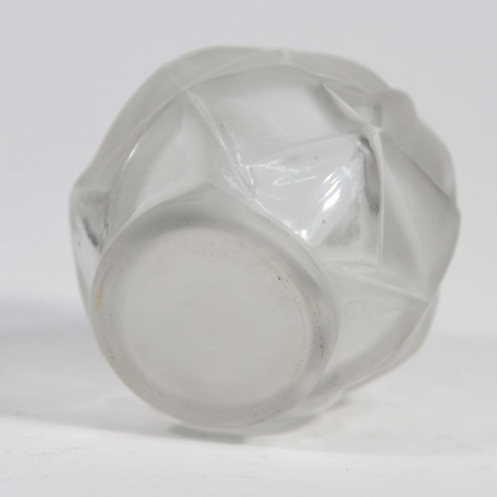 Art Deco Vase In Molded Glass With Geometric Shapes By Hunebelle photo vinterior