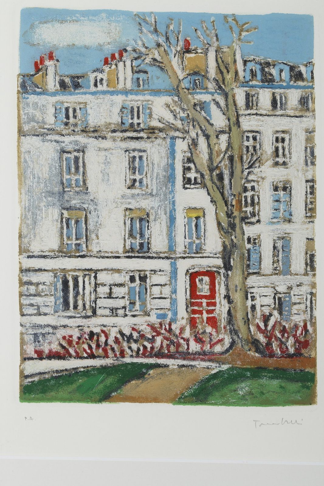 Ensemble de quatre gravures encadrées représentant les arrondissements de Paris photo vinterior