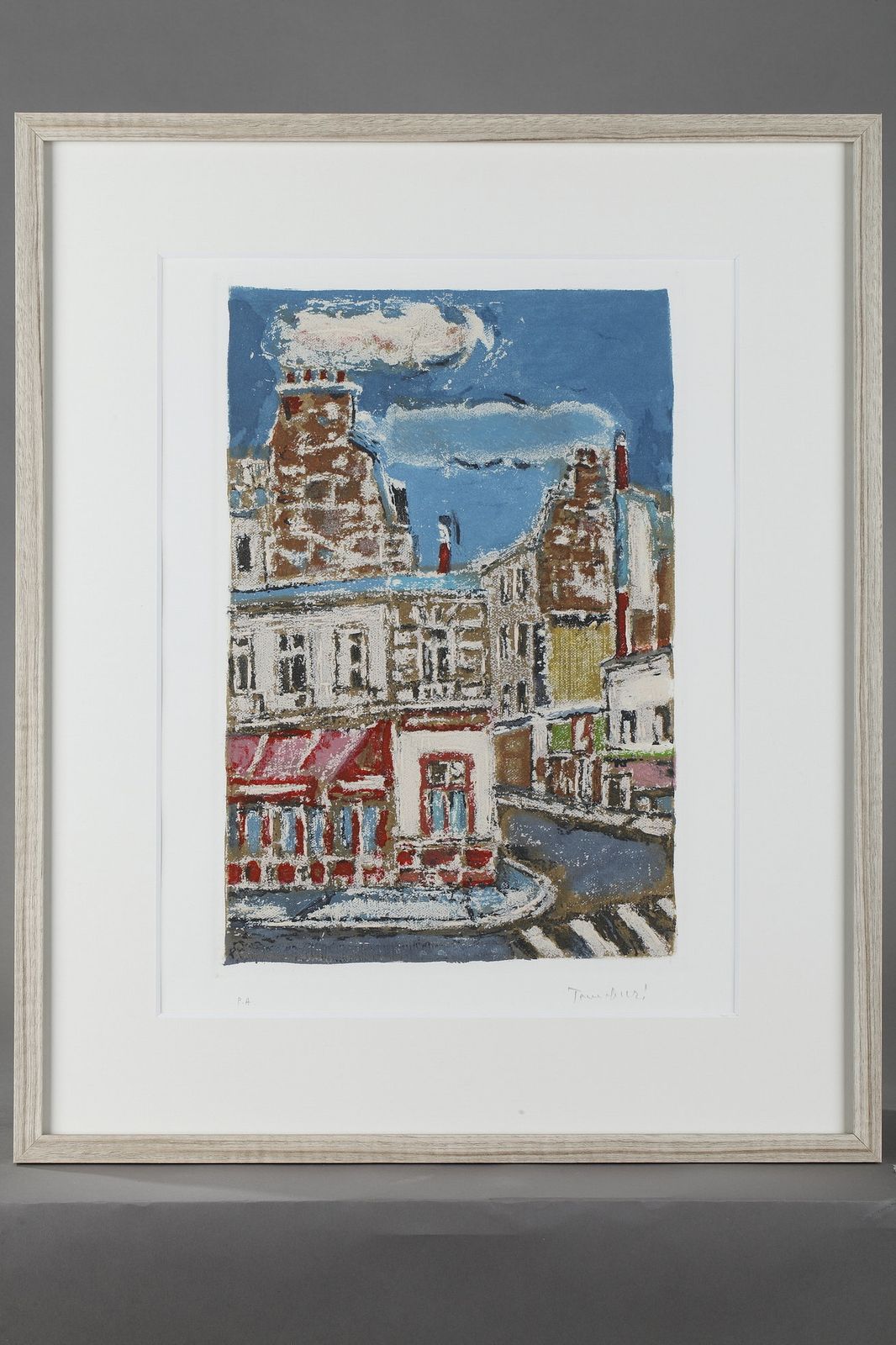 Ensemble de quatre gravures d'Orfeo Tamburini représentant les arrondissements de Paris photo furniture