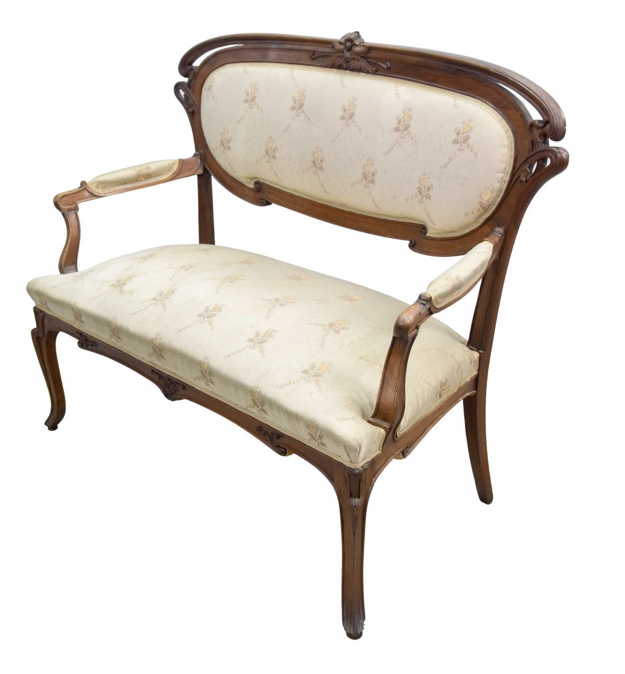 1900 Art Nouveau Bench In The Spirit Of Majorelle