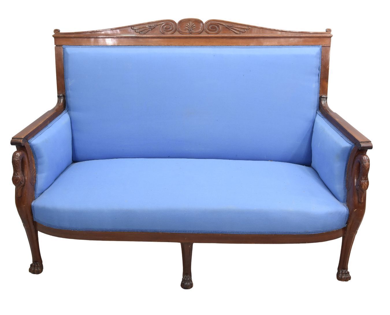 Banquettes With Swans In Mahogany Restoration Style Xixth Century (Pair) photo furniture