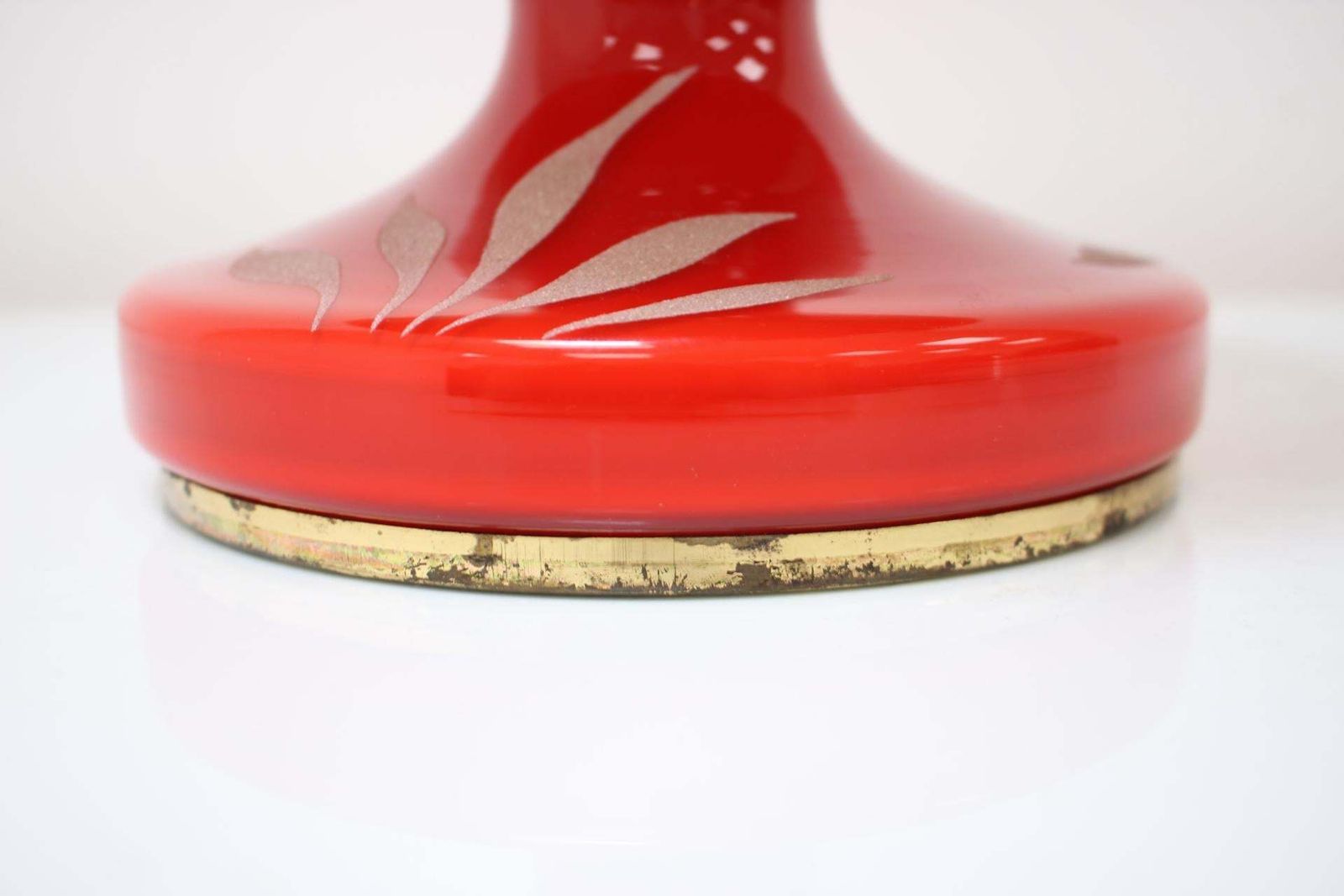 319.0 Mid Century All Glass Table Lamp/Osvetlovaci Sklo Valasske Mezirici 1970's. photo