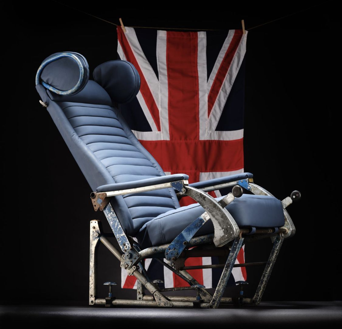 Unique One Off Vintage 1930's Ww2 Stirling Airways Converted Bomber Pilot Seat Chair. photo furniture