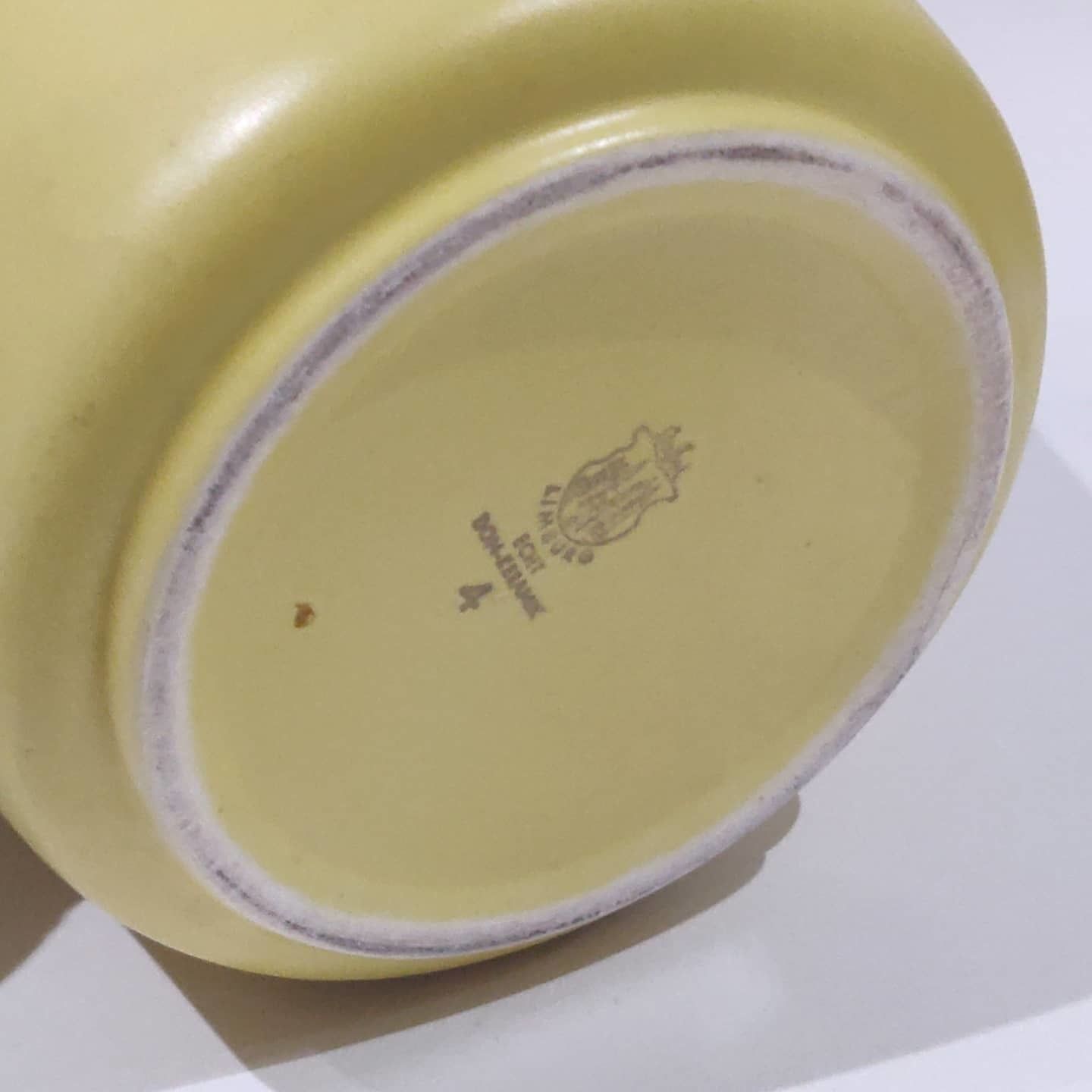 Mid 20th Century Yellow Ceramic Planter By Limburg Echt Dom Keramik photo furniture