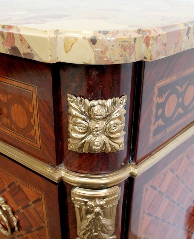 Marquetry Chest Of Drawers, 1800s photo vintage