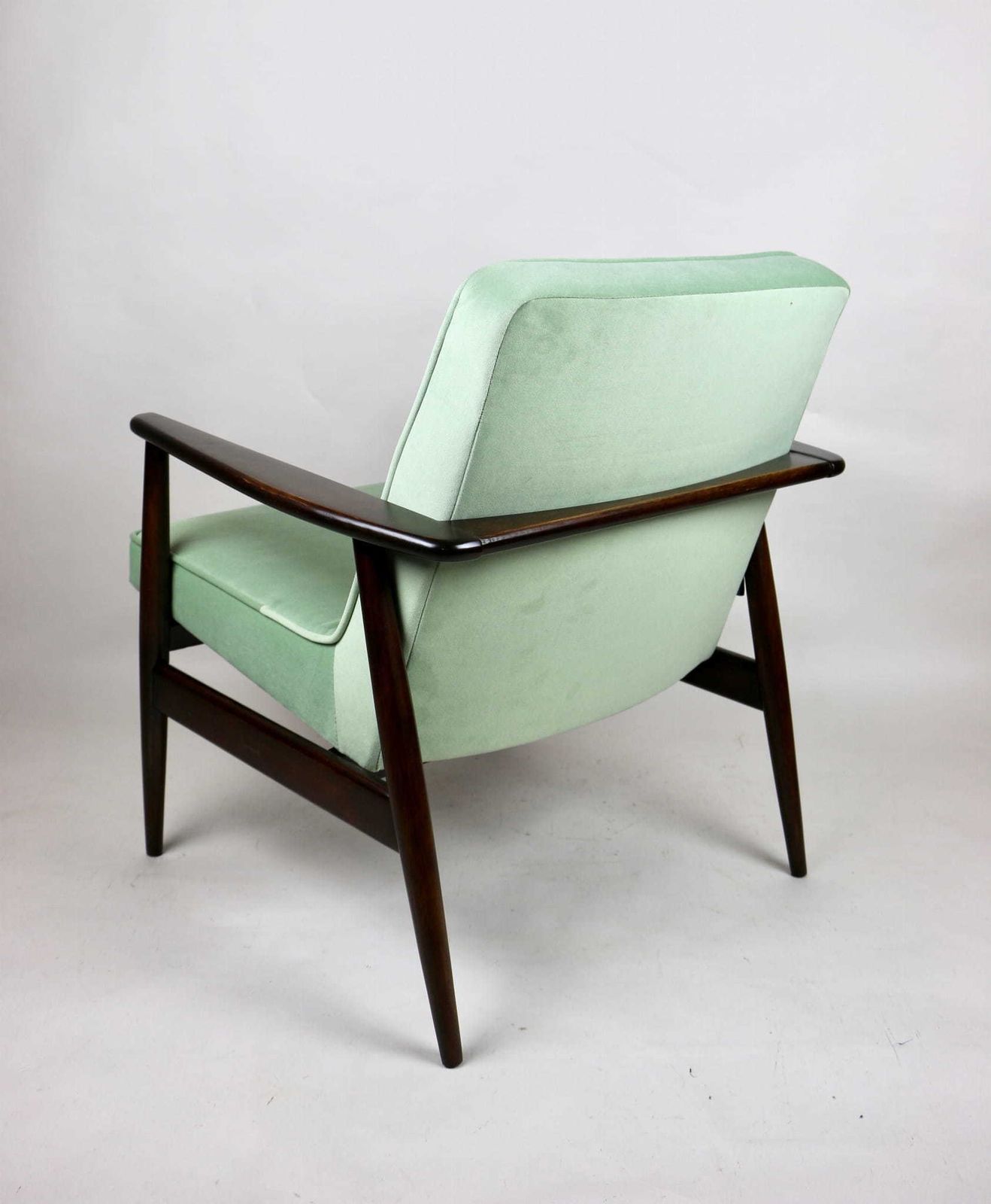 Classic Armchair Gfm63 Designed By J. Kedziorek Vintage 70s Light Green Aquamarine photo vintage