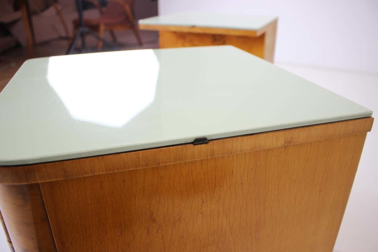 Furniture Set Of Two Bedside Tables Designed By Jindřich Halabala For Up Závody, 1950's photo