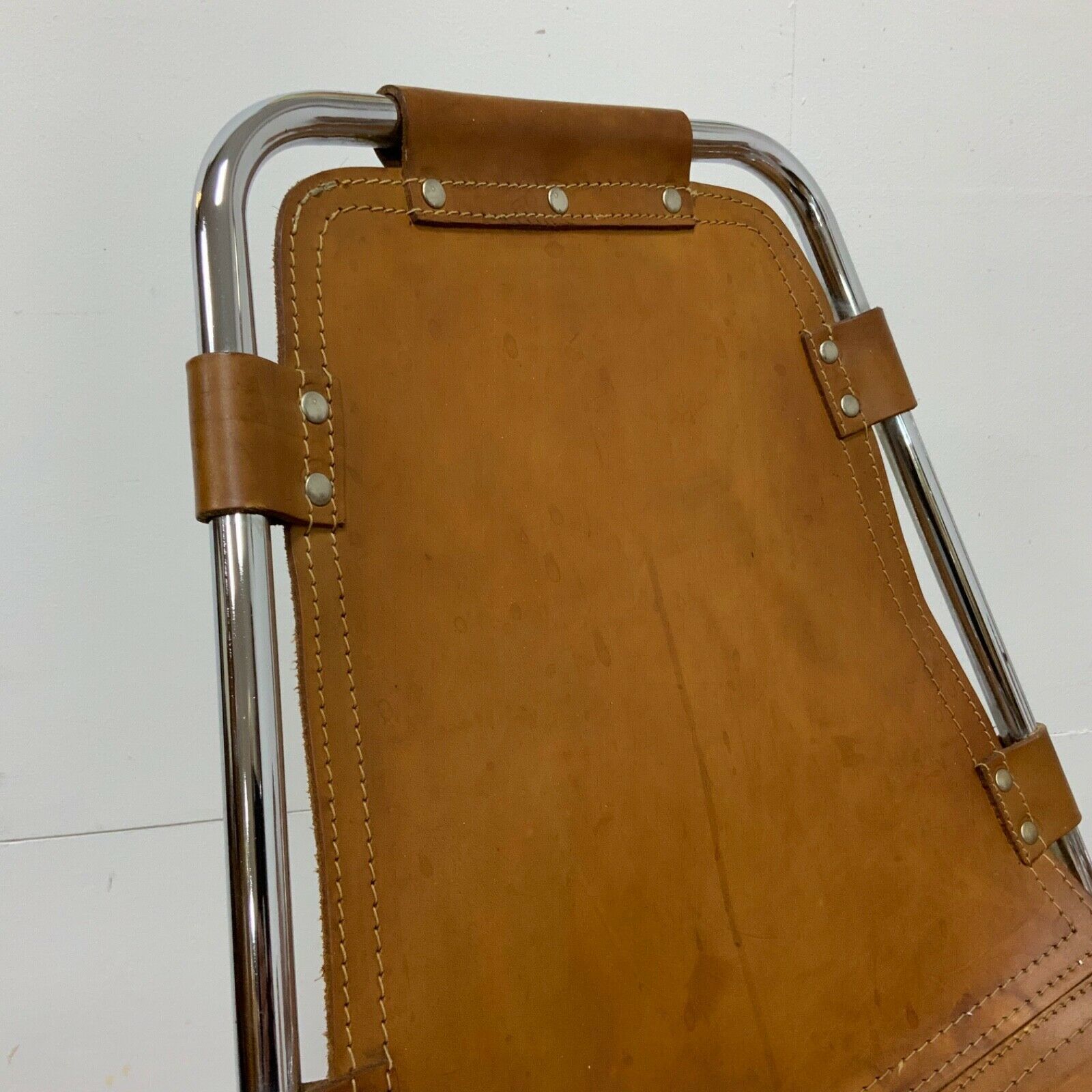Les Arcs Dining Chairs Charlotte Perriand Leather Set Of Four Cassina 1970s photo vintage