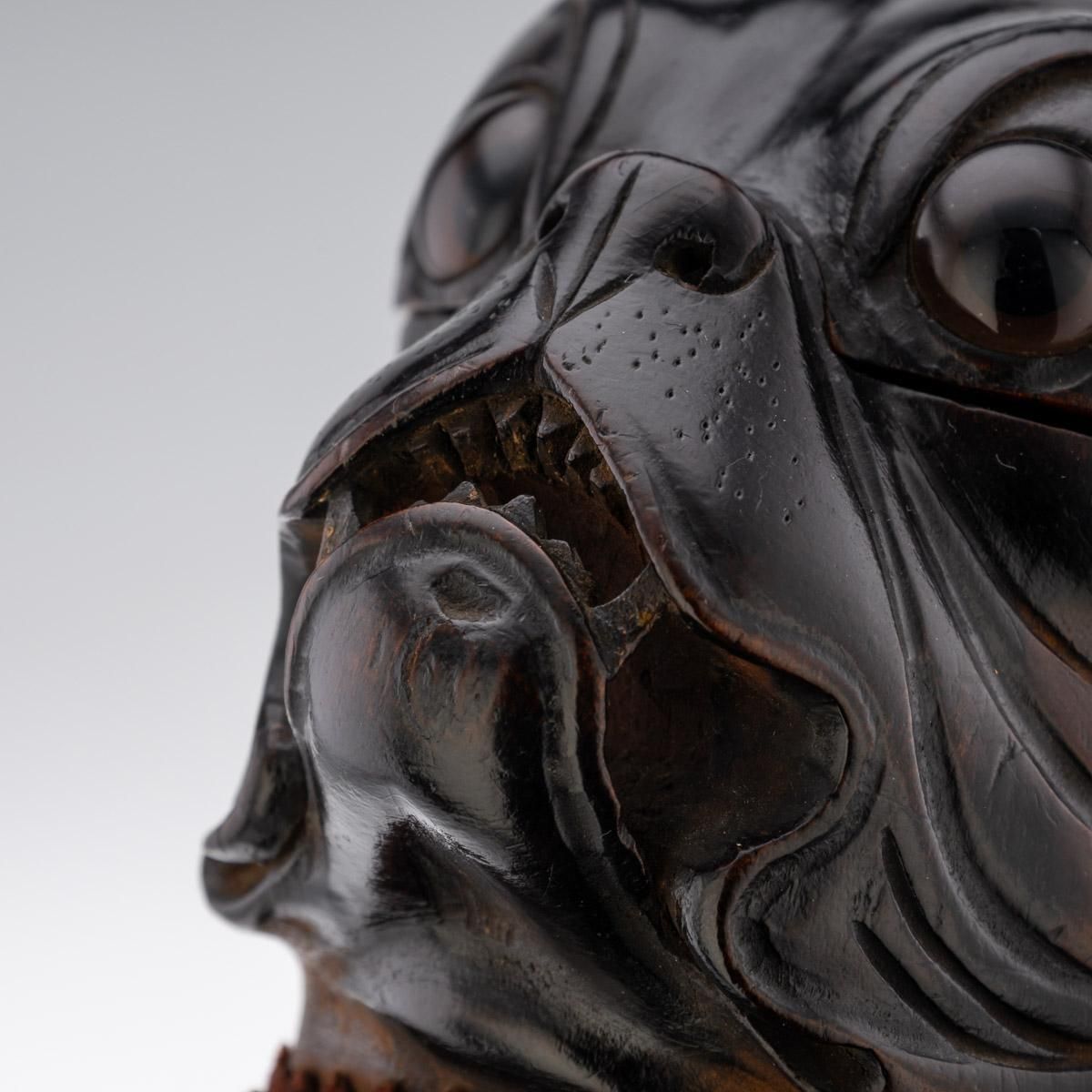 photo for sale 19th Century Victorian Lignum Vitae Bulldog Inkwell