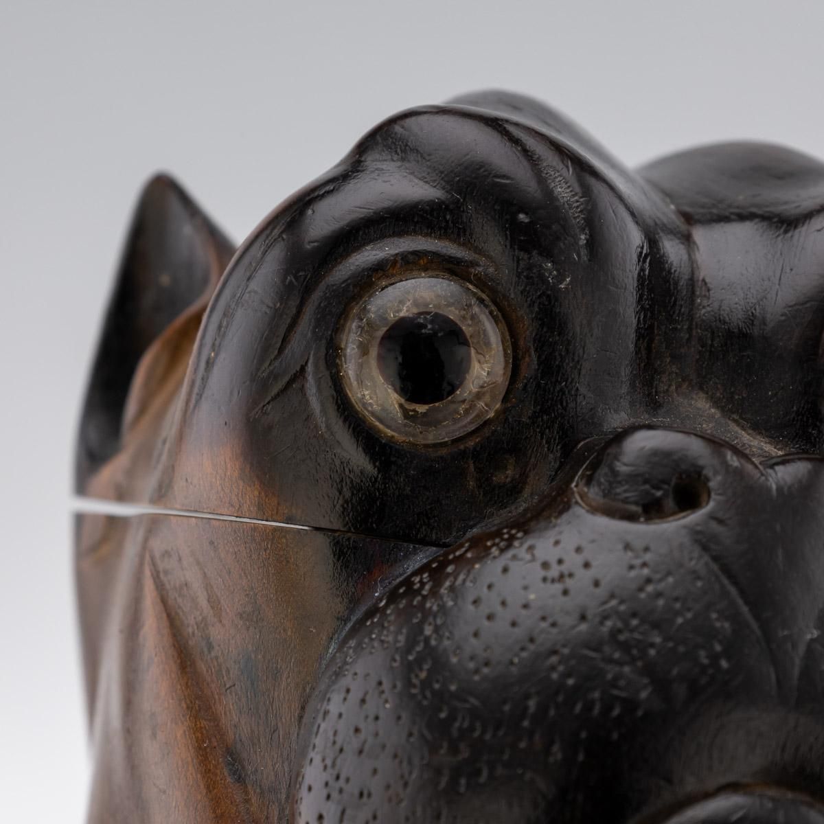 photo furniture 19th Century Victorian Lignum Vitae Bulldog Inkwell