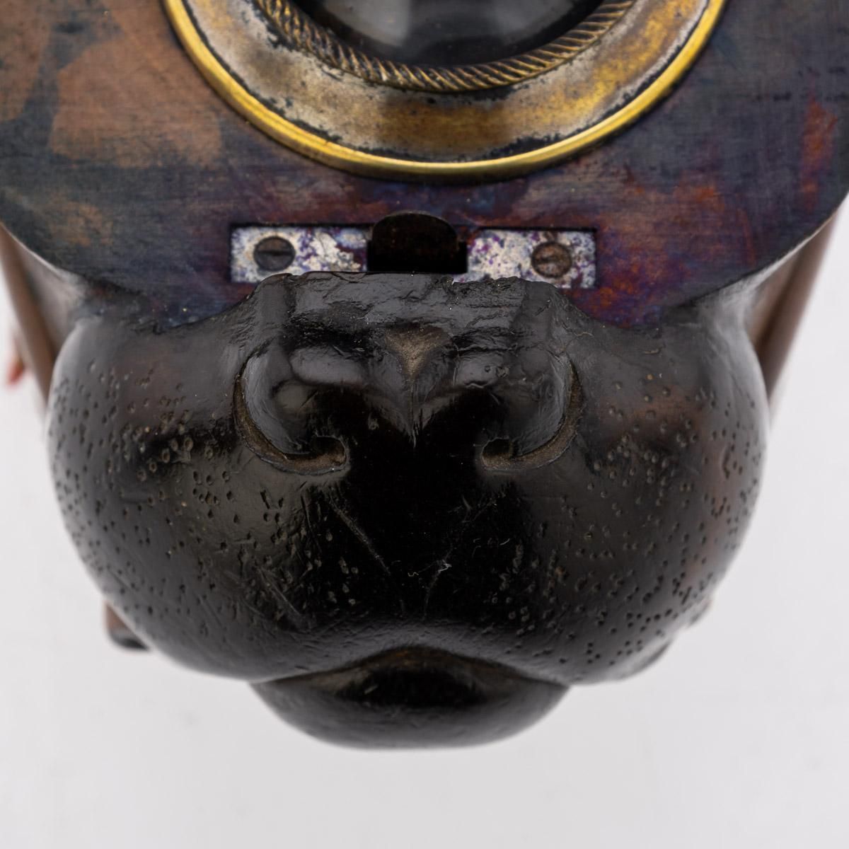 Home Decor 19th Century Victorian Lignum Vitae Bulldog Inkwell photo