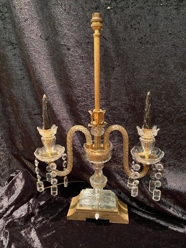 950.0 A Pair Of English Candelabra Lamps photo