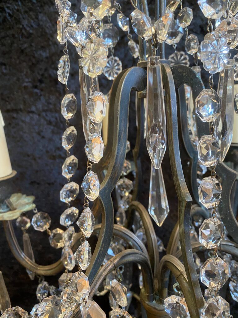 Six Light Antique Table Lamp, 1920s photo buy