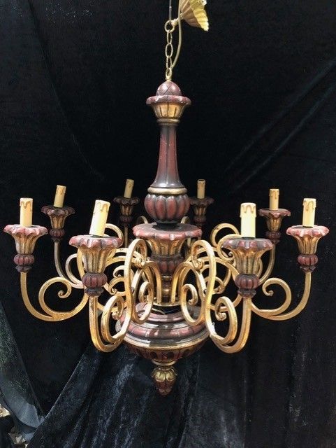 English Wooden Chandelier