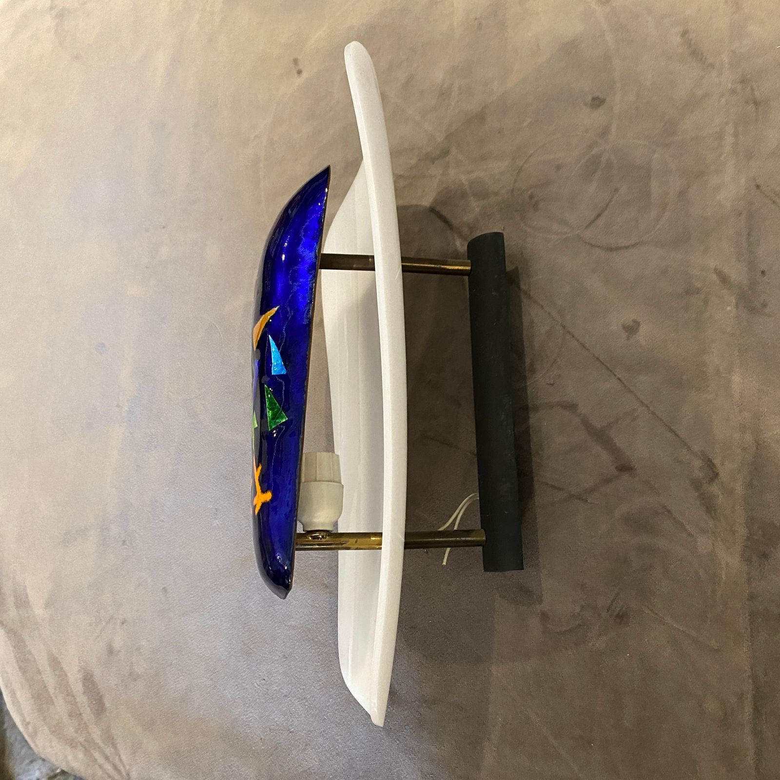 Lighting 1970s Paolo Depoli Mid Century Modern Copper And Plexiglass Wall Sconces photo