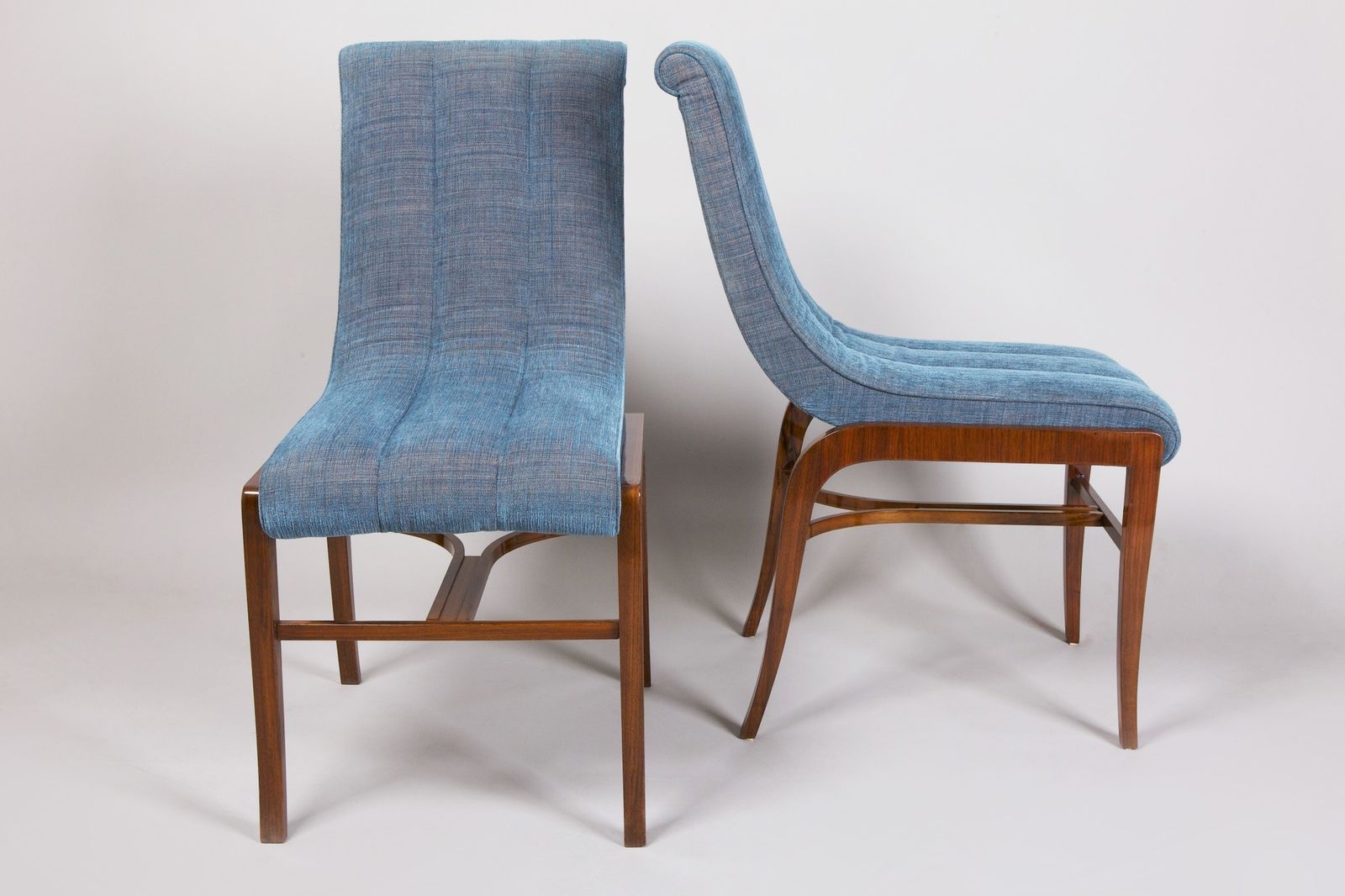 Restored French Art Deco Chairs Designed By Jules Leleu   1920 1929, 2 Pieces. photo Furniture
