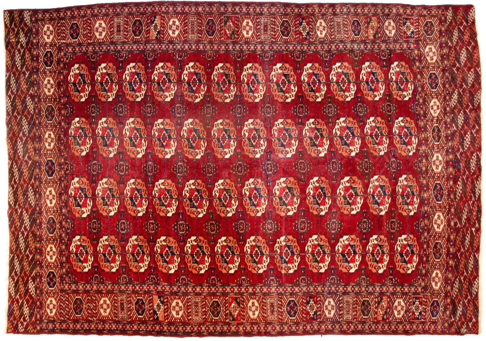 Antique Turkmen Carpet 286x202cm photo vintage