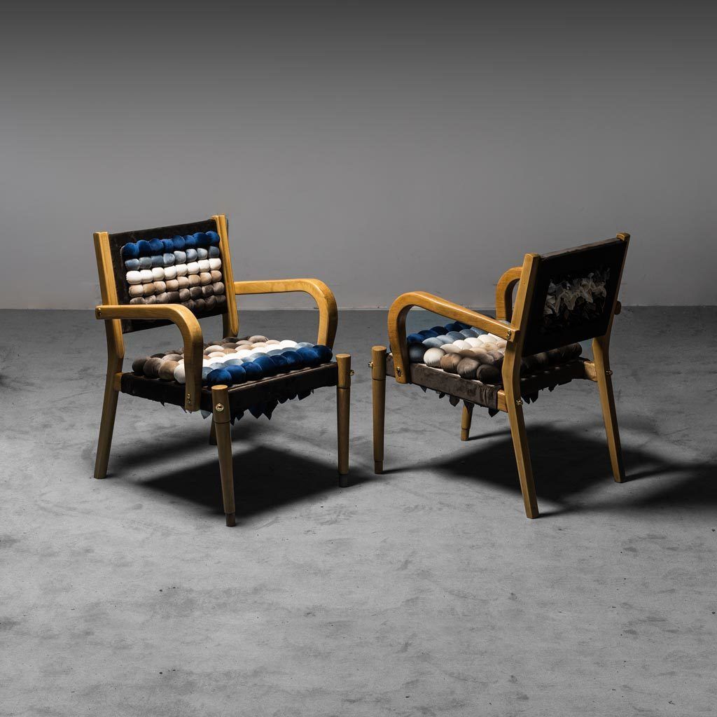 Pair Of 70s Vintage Modern Balls Chairs