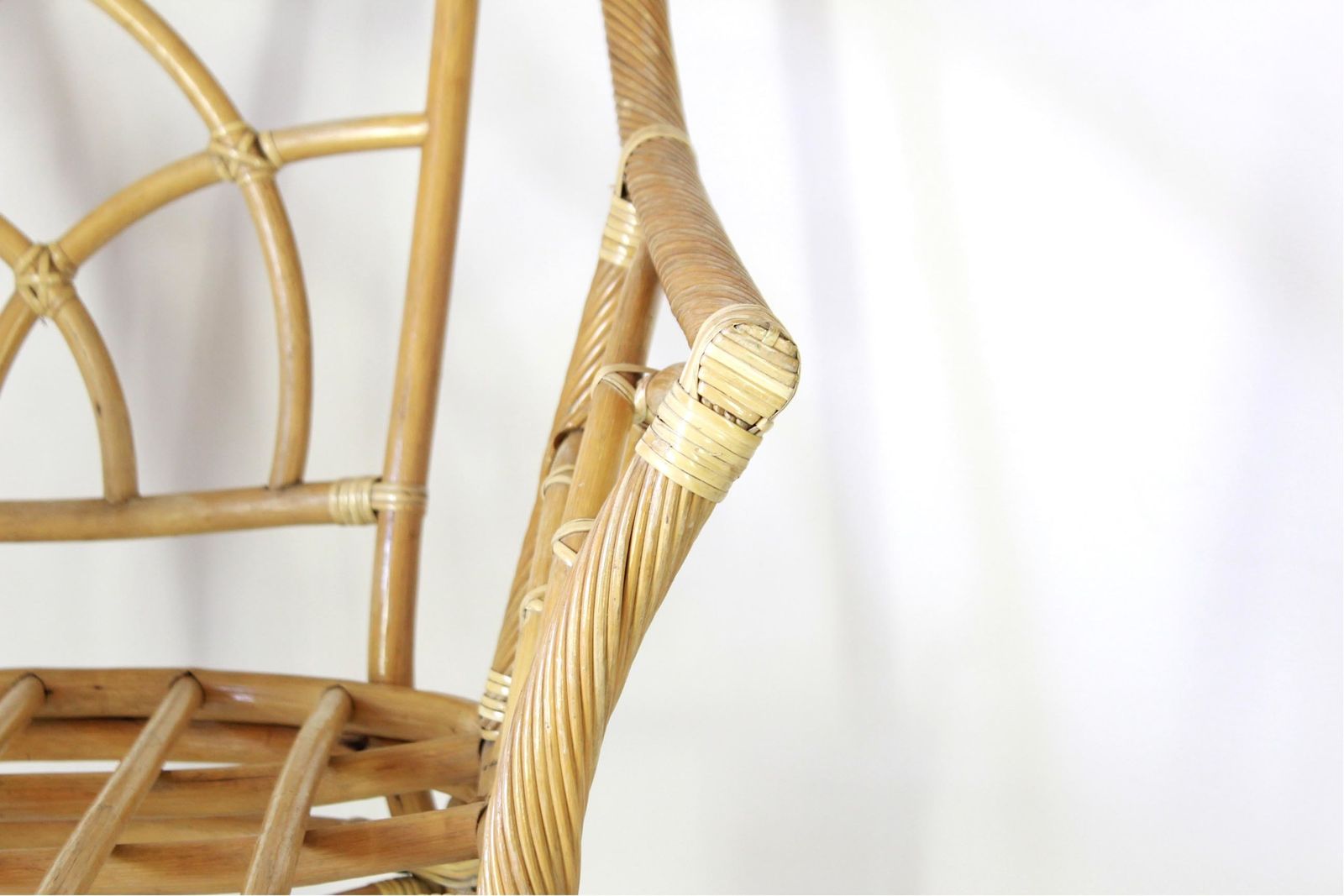 photo for sale 1970s Bamboo Vintahe Armchair, Vintage