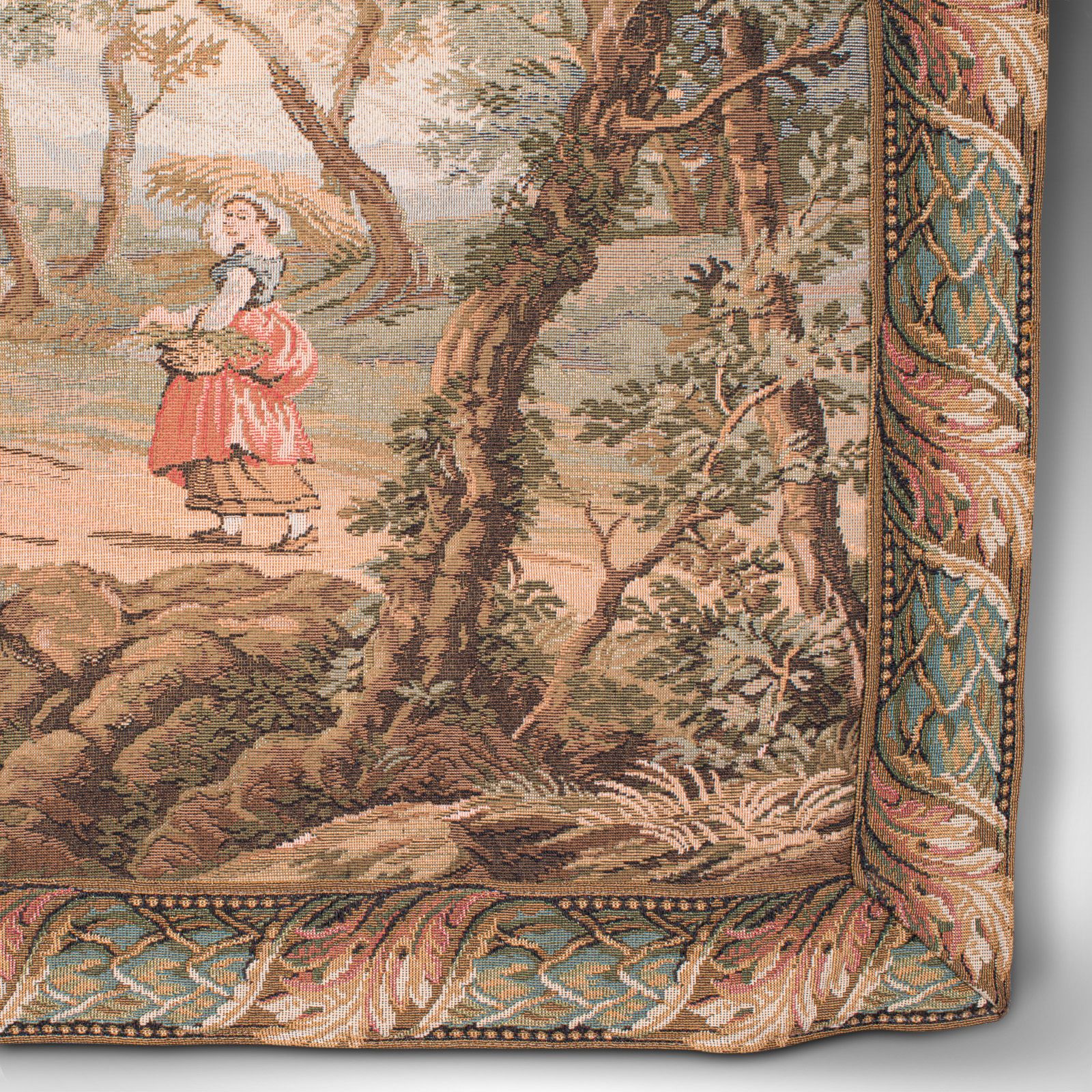 Large Vintage Decorative Panel, Continental, Needlepoint Tapestry, Circa 1980 photo for sale