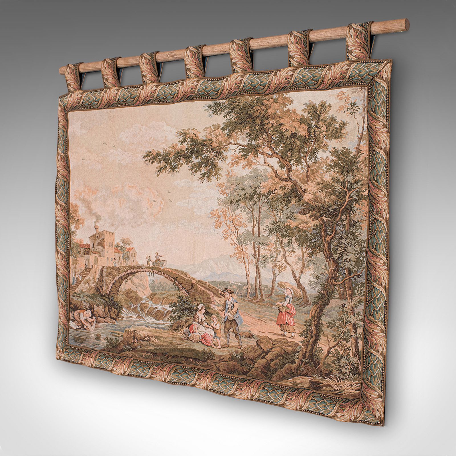 Large Vintage Decorative Panel, Continental, Needlepoint Tapestry, Circa 1980 photo vinterior