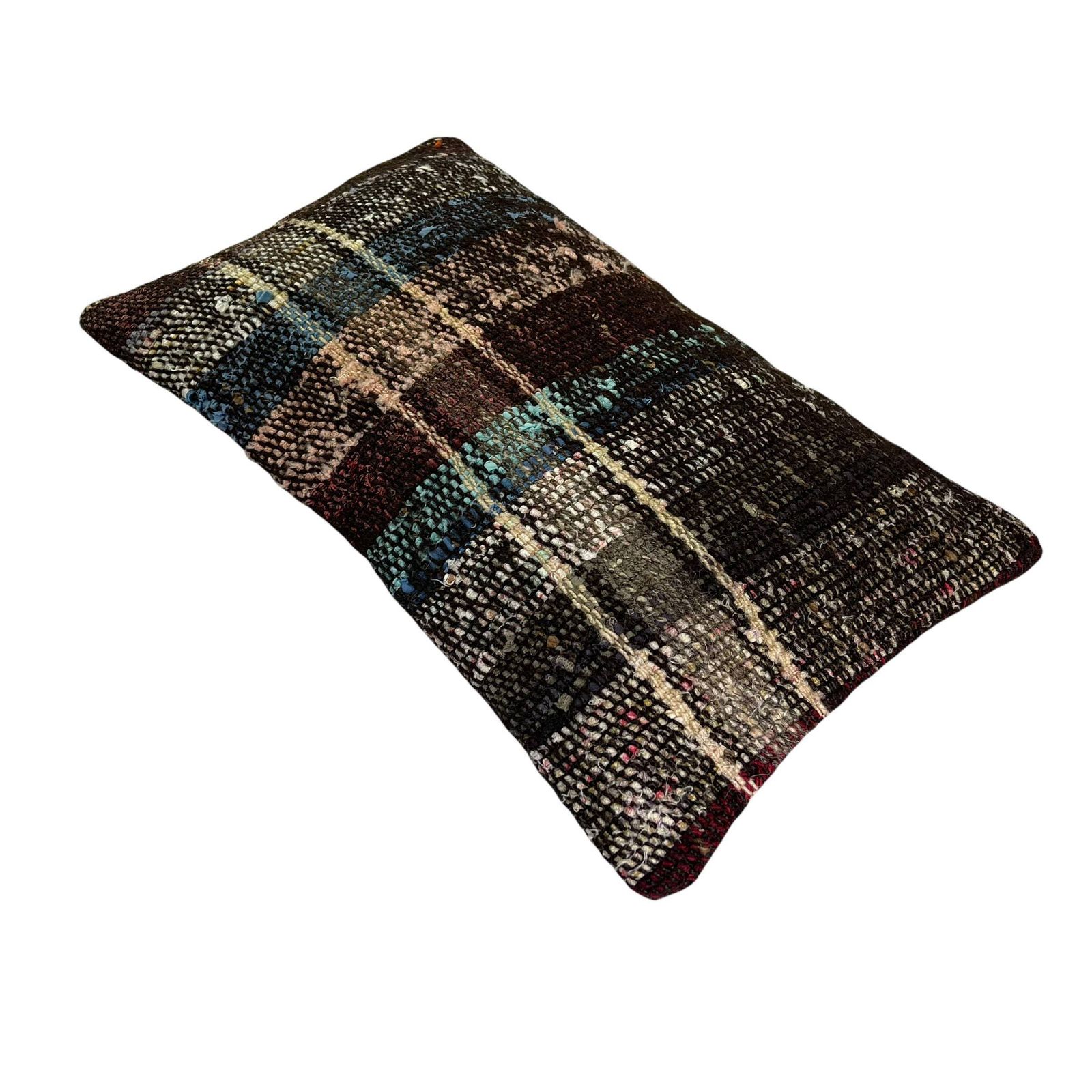Vintage Turkish Kilim Cushion Cover, 30 X 50 Cm photo Textiles