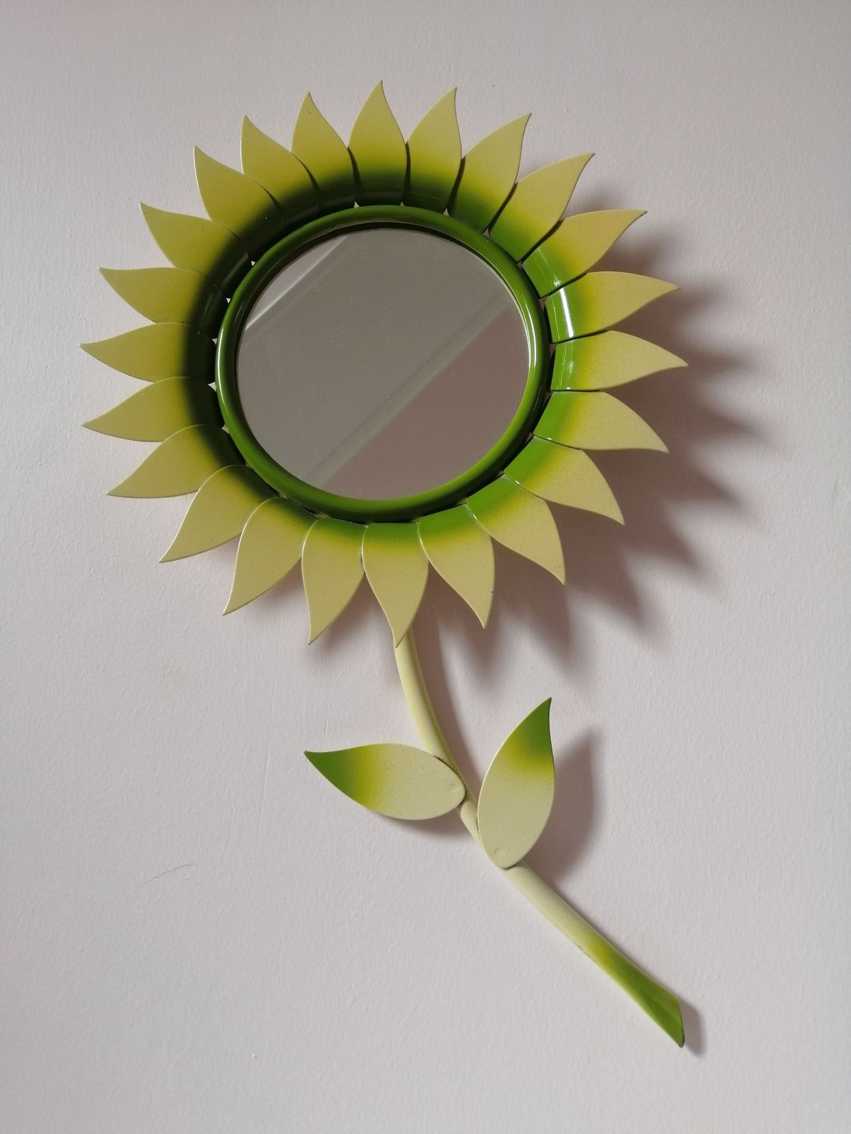 Chaty Vallauris Metal Sunflower Mirror 1960s/1970's Handmade photo furniture