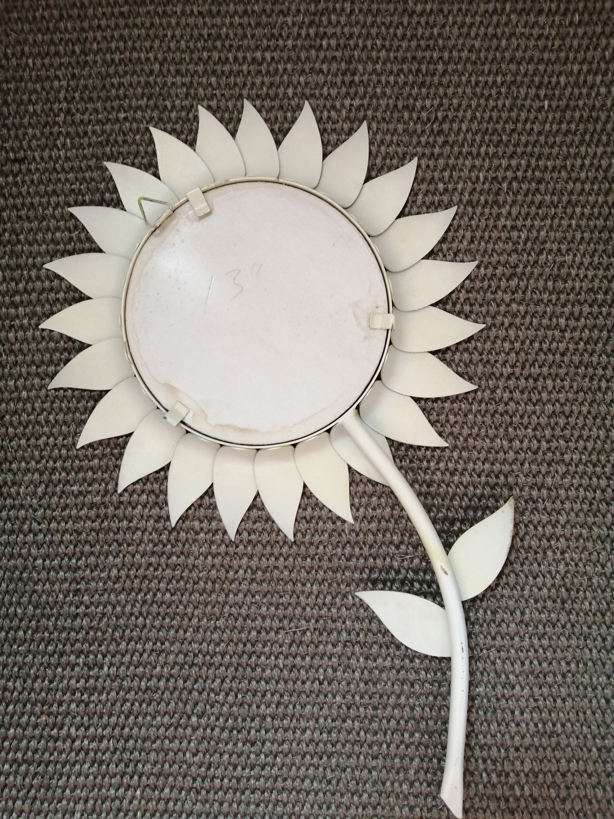 Chaty Vallauris Metal Sunflower Mirror 1960s/1970's Handmade photo Home Decor