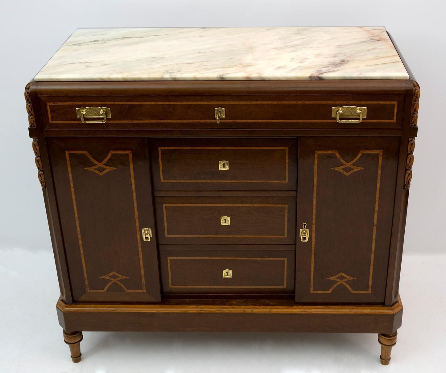 Liberty Italian Thuja Briar And Pink Portugal Marble Twobedside Tables And Chest photo Furniture