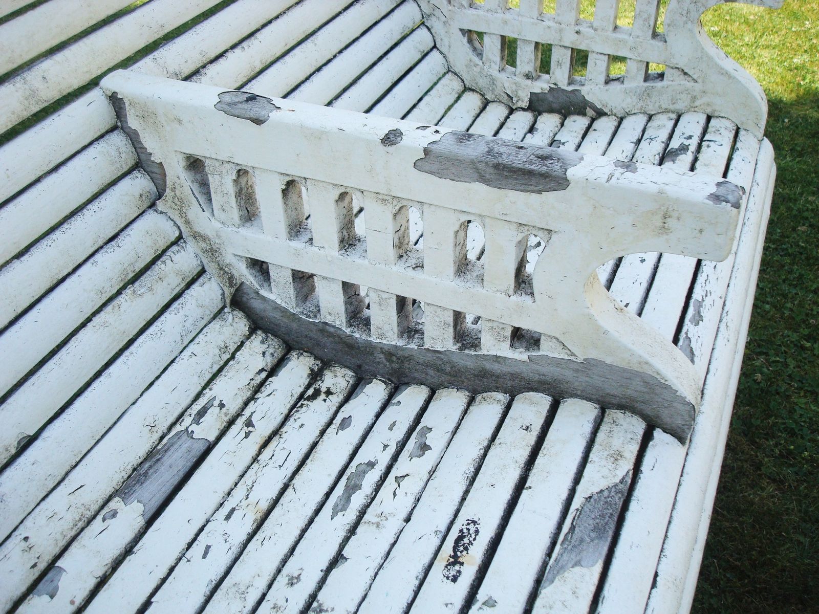 C20th Stylish Teak Garden Seat photo vintage