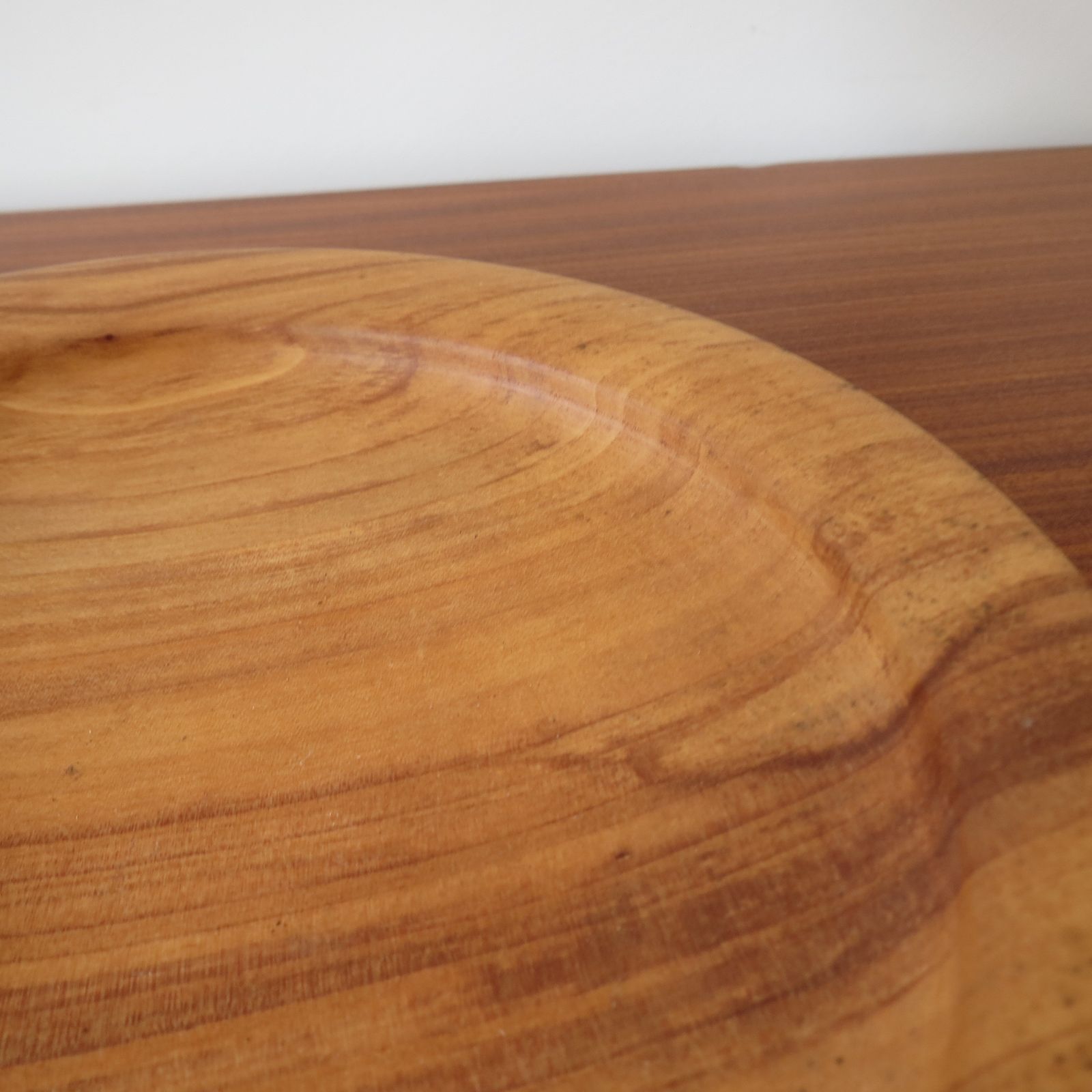 Handmade Hand Turned Wooden Bowl Apple Wood 1990s photo furniture