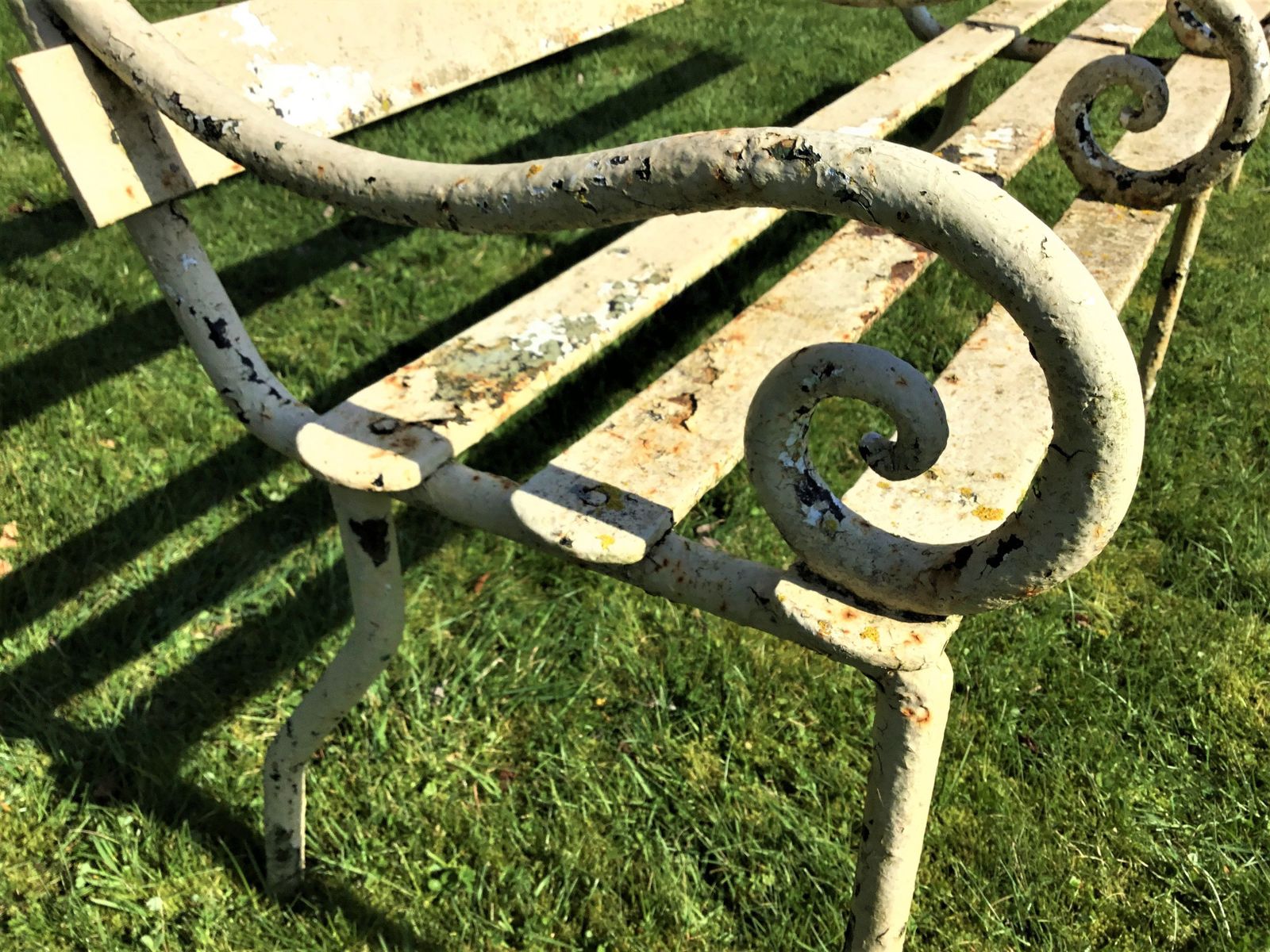 C19th Iron Four Seater Garden Seat Bench photo 2145.0