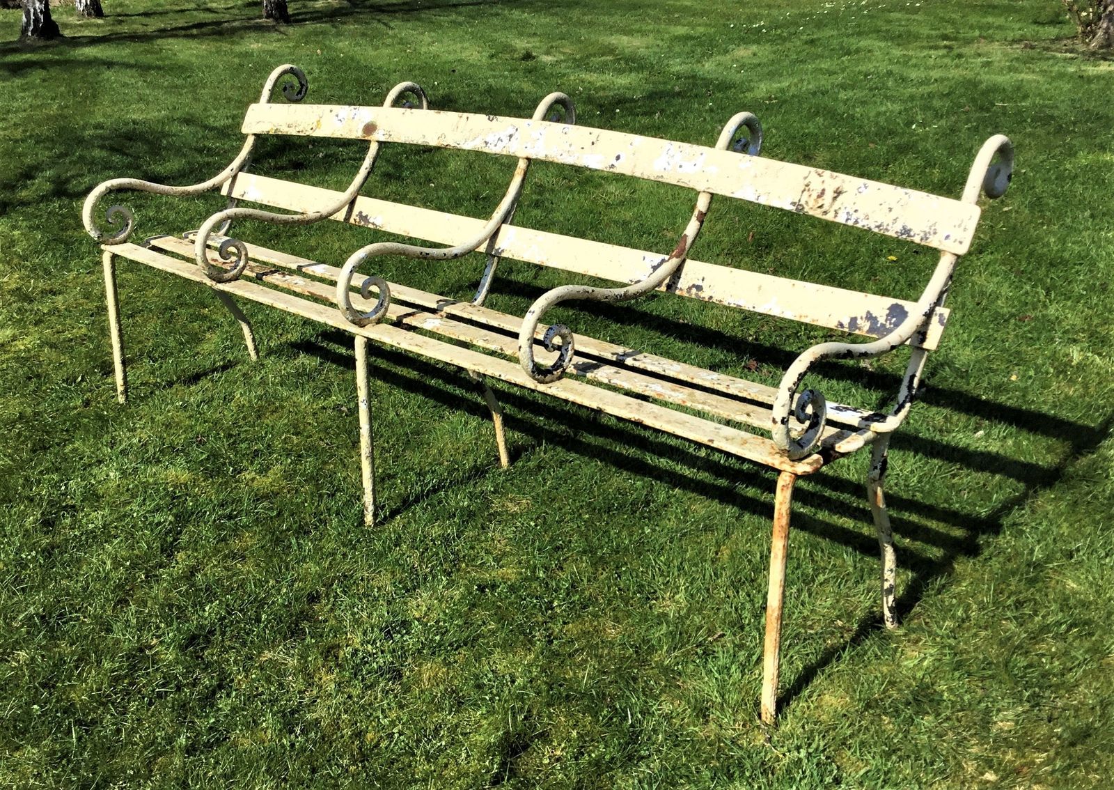 photo for sale C19th Iron Four Seater Garden Seat Bench