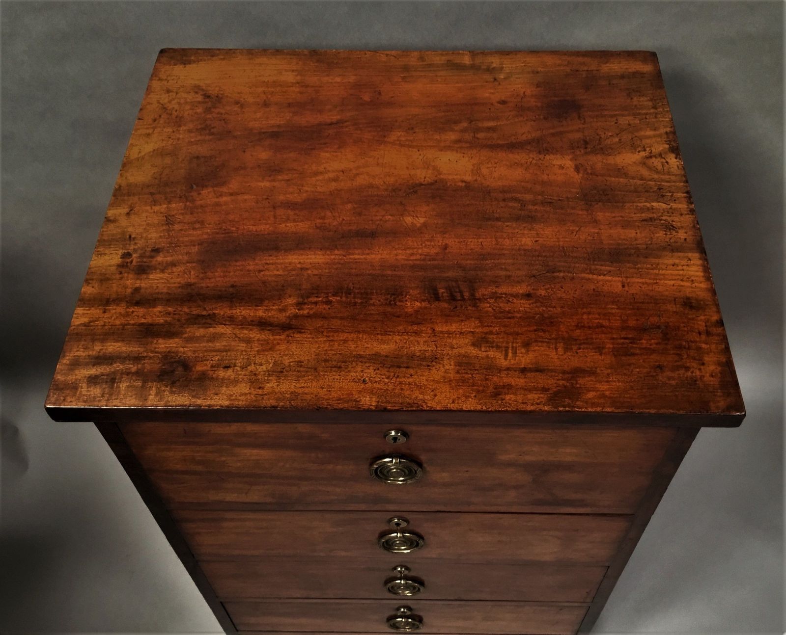 Regency Mahogany Secretaire Chest Of Drawers Pedestal Cabinet photo 1925.0