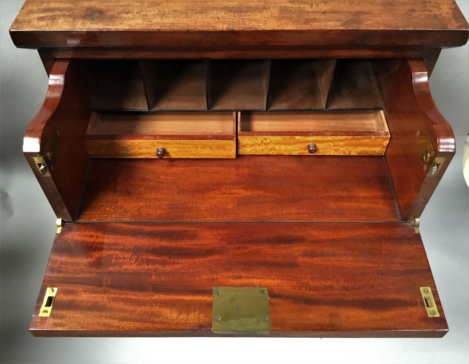 photo furniture Regency Mahogany Secretaire Chest Of Drawers Pedestal Cabinet