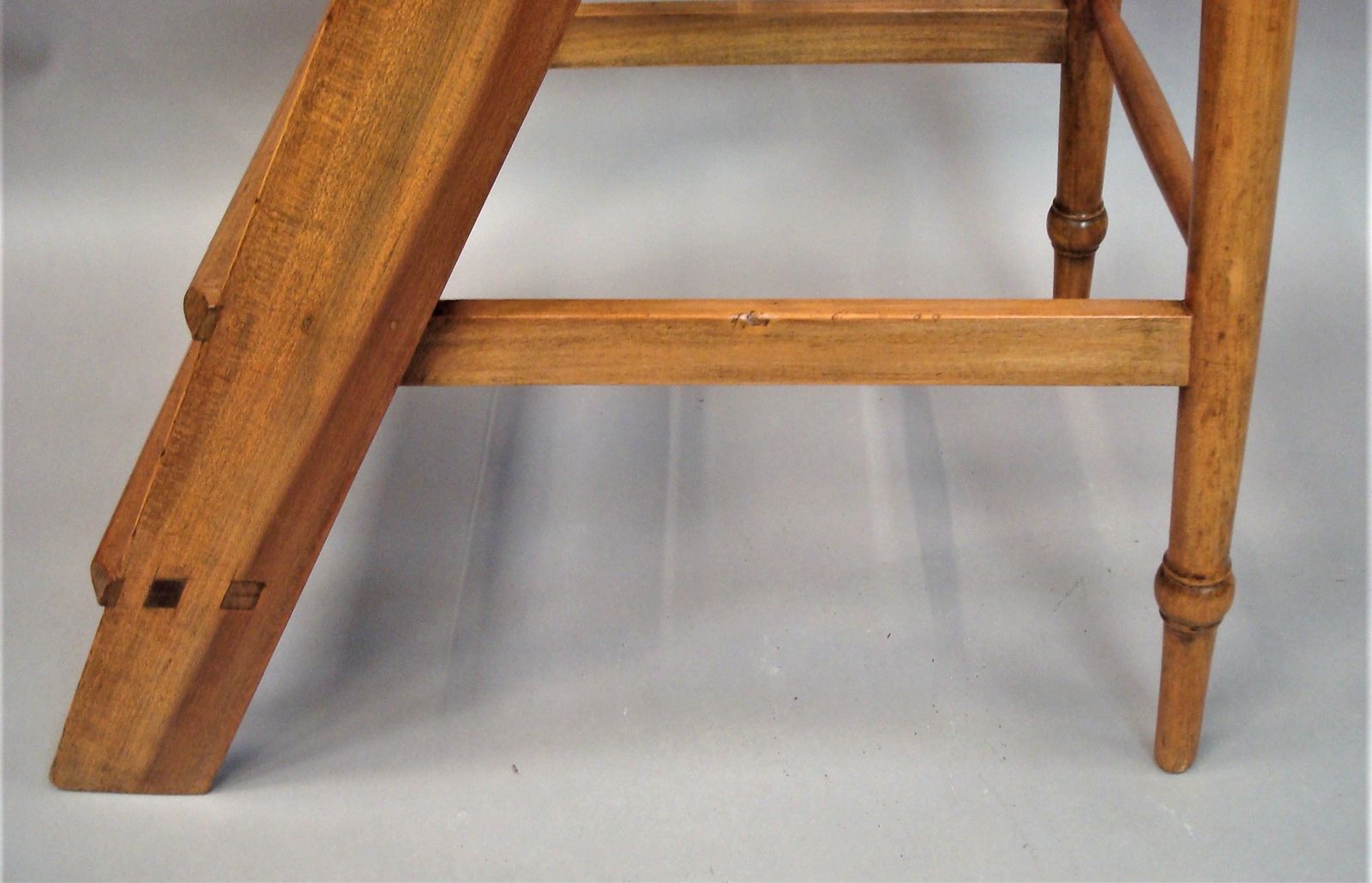 2475.0 C19th English Set Of Fruitwood Library Steps photo