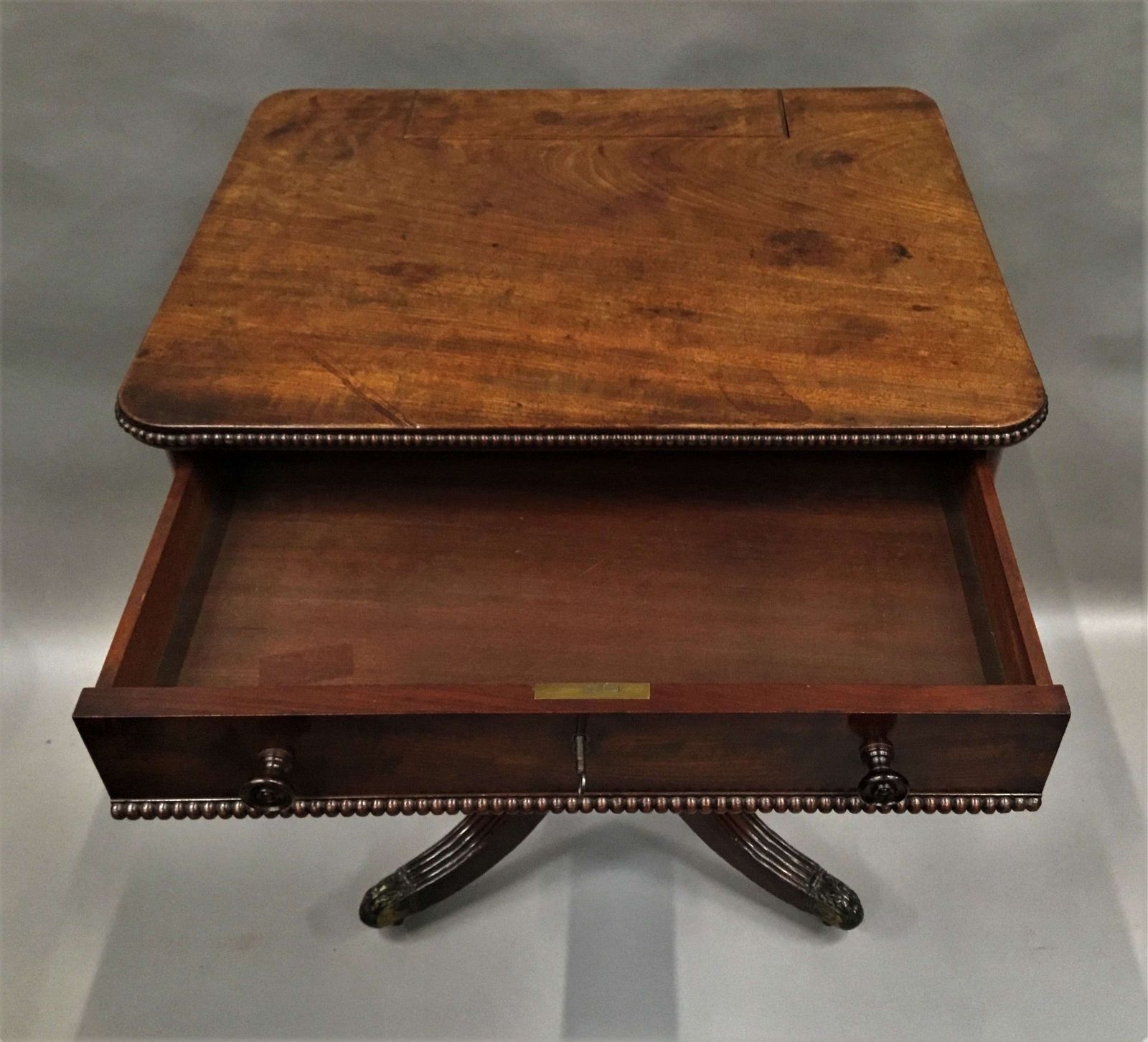 Regency Gillow Mahogany Writing / Occasional Table photo vintage