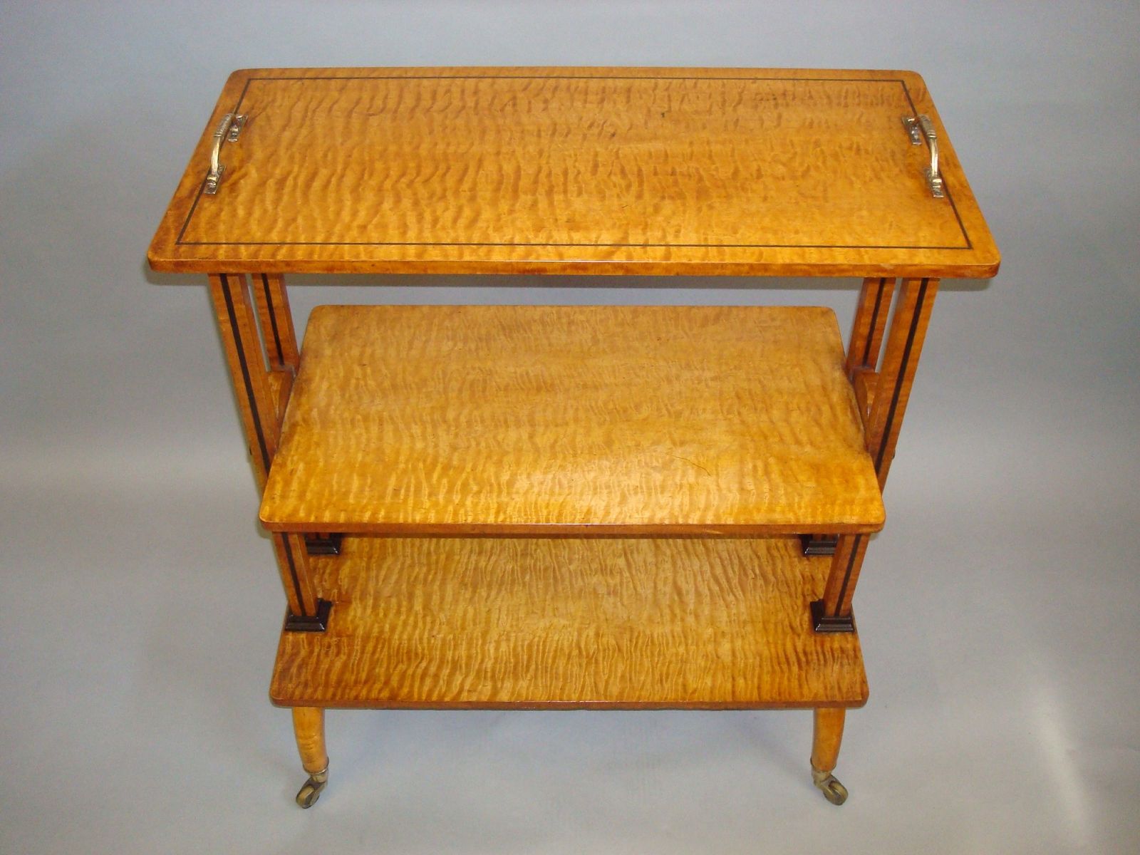 Regency Matched Pair Of Maple Etageres photo Furniture