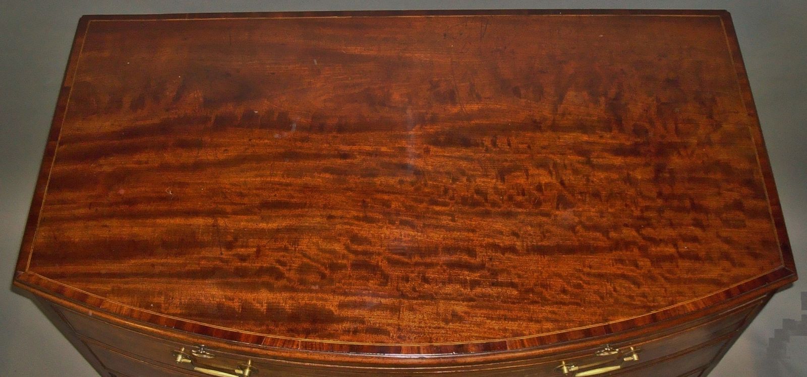 George III Mahogany Bow Front Chest Of Drawers photo for sale