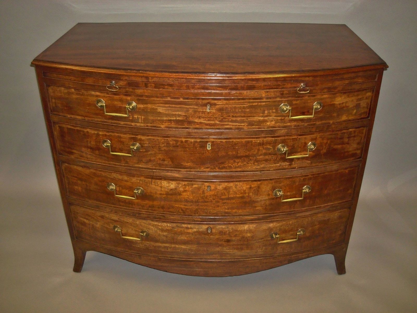 George III Mahogany Bow Front Chest Of Drawers photo Furniture