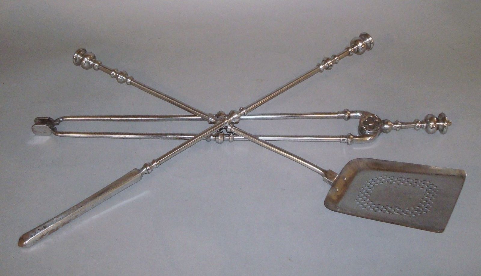 George IV Set Of Polished Steel Fire Irons photo 1375.0