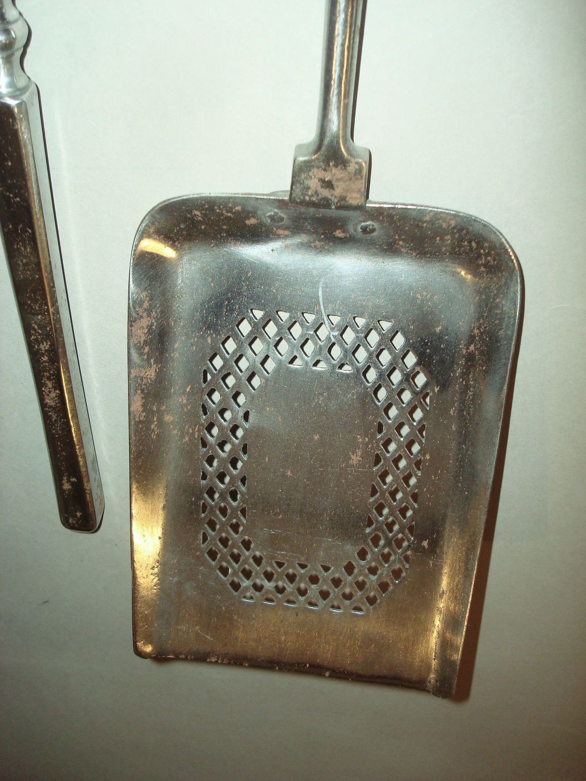 George IV Set Of Polished Steel Fire Irons photo vintage