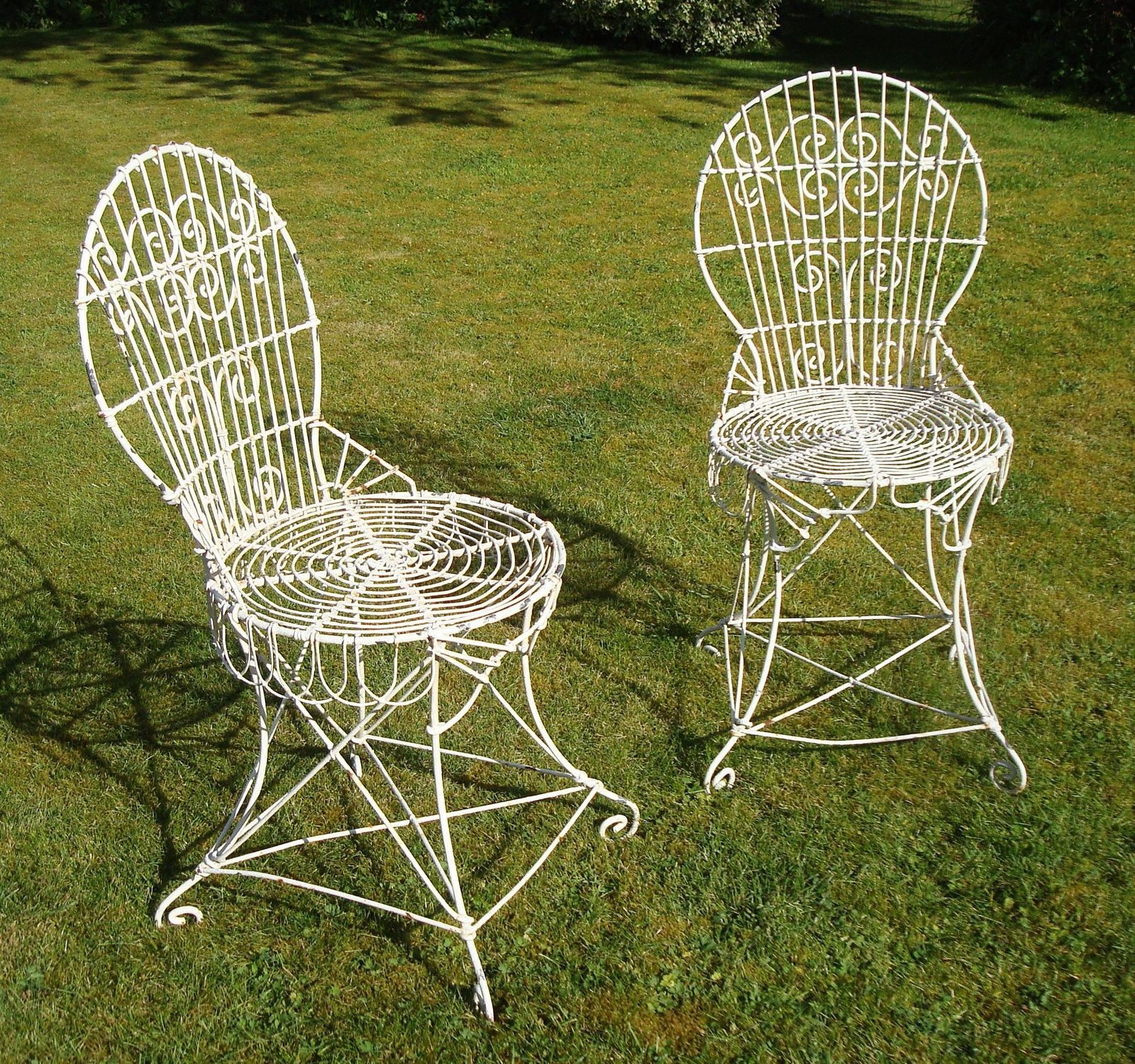C19th Wirework Garden Table And Chairs photo 1540.0