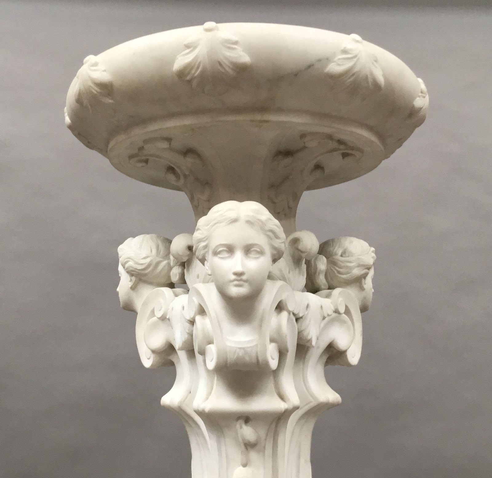 C19th Italian Carved 'Carrara' Marble Torchere Stand photo 12650.0