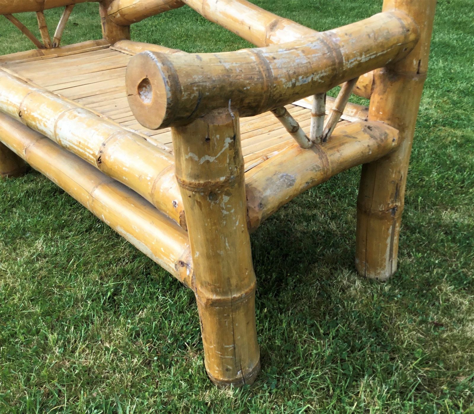 C20th Bamboo Garden Seat / Conservatory Seat photo 1595.0