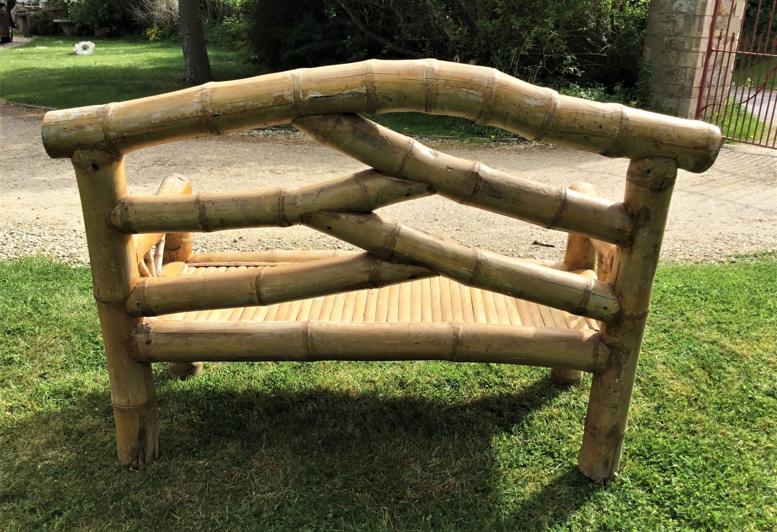 photo furniture C20th Bamboo Garden Seat / Conservatory Seat
